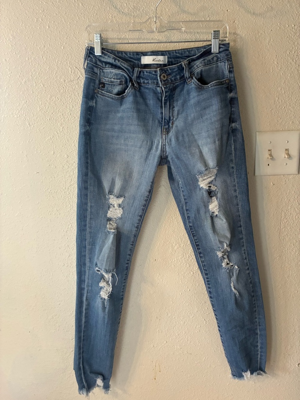 KanCan Distressed Mid Rise Jeans